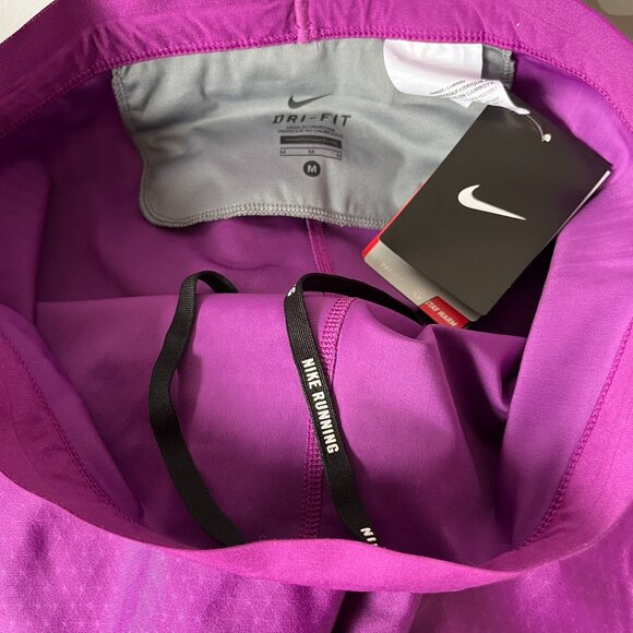 NWT Nike Power Speed Running Capris Tights Cosmic Purple Women's Medium M 801694 - Picture 6 of 14